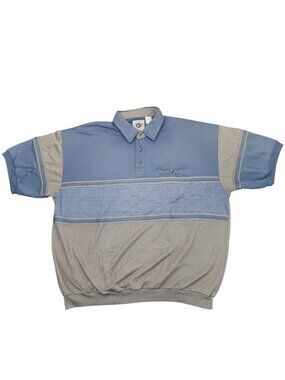 Vintage LD Sport Striped Short Sleeve Pocket Polo Shirt Size 3XL Bowling
